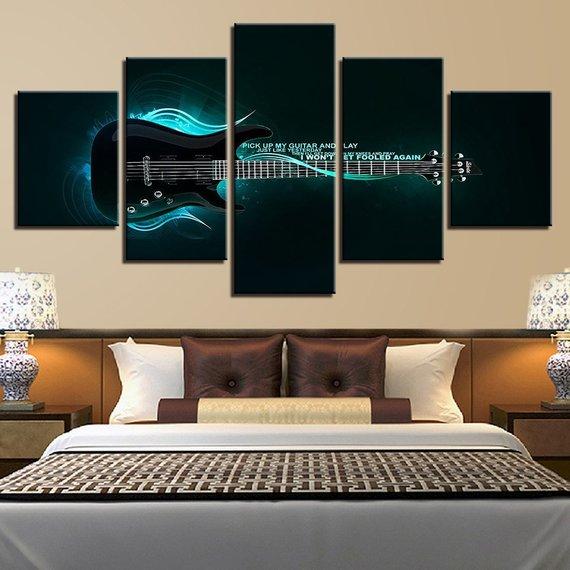 Electric Guitar Musical Instruments – Music Canvas Wall Art