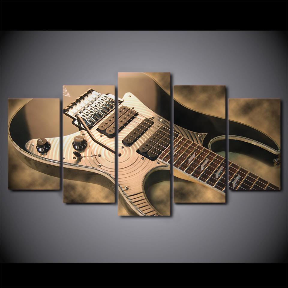 Electric Guitar Pictures Vintage Music Instrument – Music Canvas Wall Art