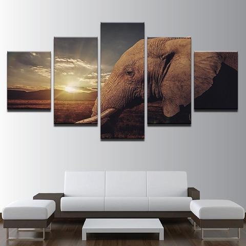 Elephant 5 – Animal Canvas Wall Art
