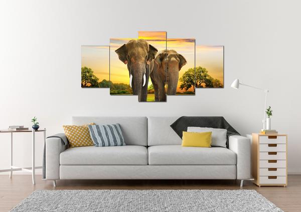 Elephant Couple – Animal Canvas Wall Art