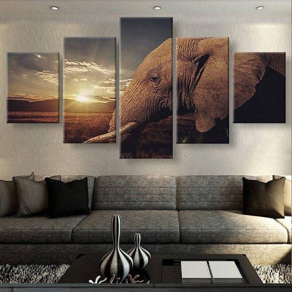 Elephant Gaze Large 1 – Animal Canvas Wall Art