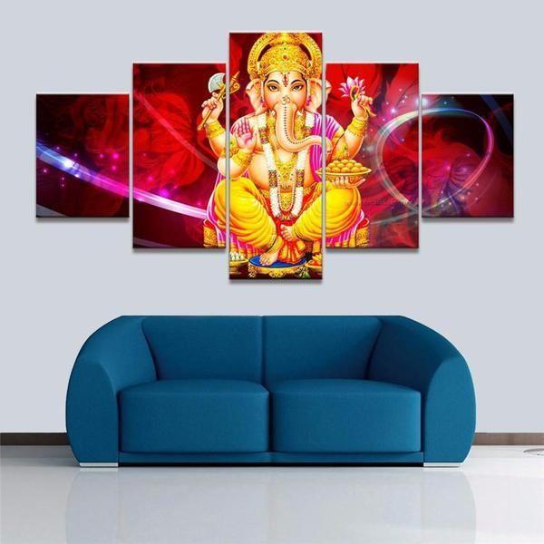 Elephant God Ganesh 1 – Religion Canvas Wall Art