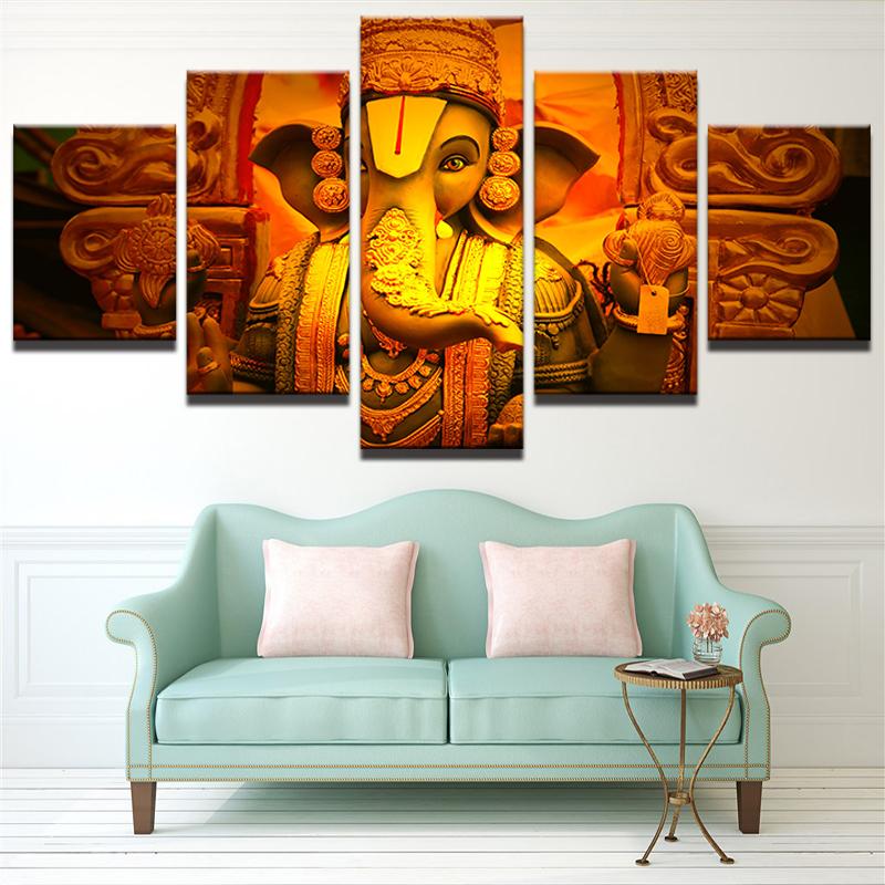 Elephant Head God 01 – Religion Canvas Wall Art