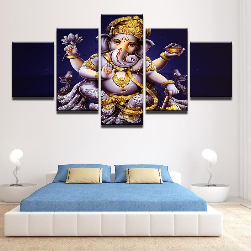 Elephant Head God 02 – Religion Canvas Wall Art