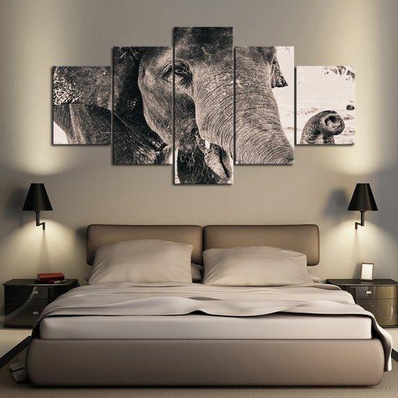 Elephant Peek – Animal Canvas Wall Art