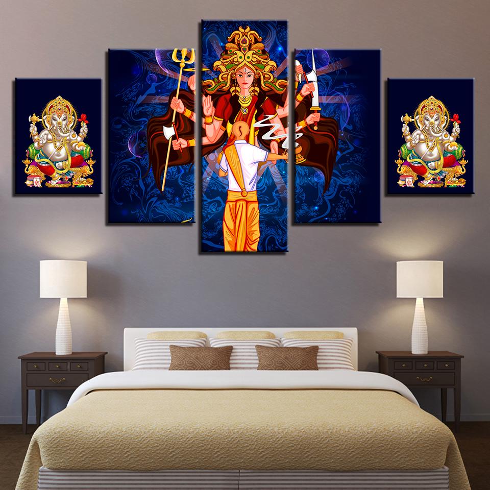 Elephant Trunk God Ganesha 3 – Religion Canvas Wall Art