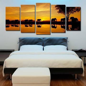 Elephant Walk 1 – Animal Canvas Wall Art