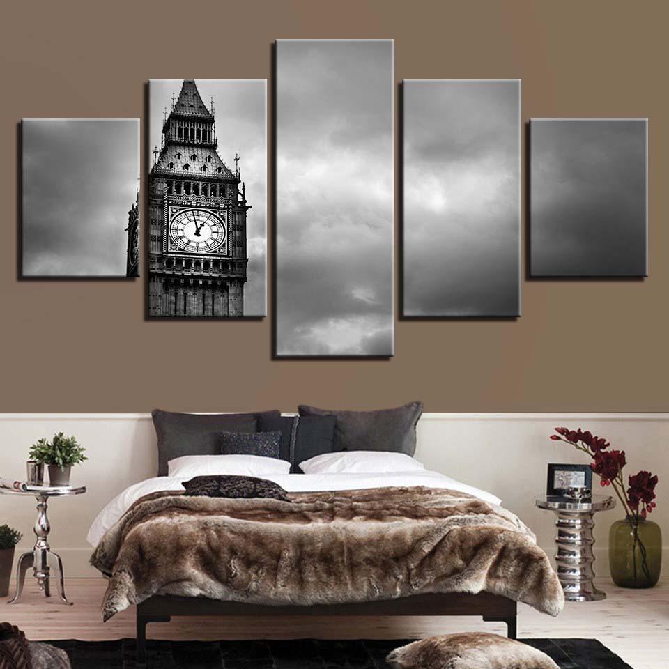 Elizabeth Tower Famous London Big Ben – Nature Canvas Wall Art
