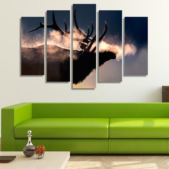 Elk Antler – Animal Canvas Wall Art