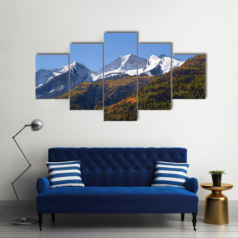 Elk Mountains Colorado In Fall – Nature Canvas Wall Art