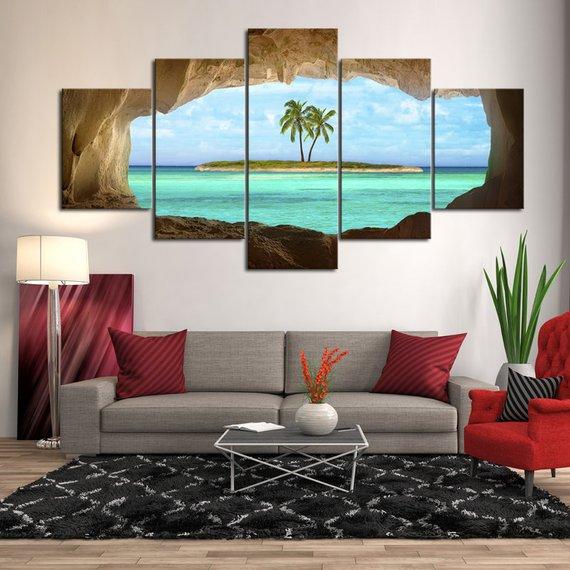 Emerald Island – Space Canvas Wall Art