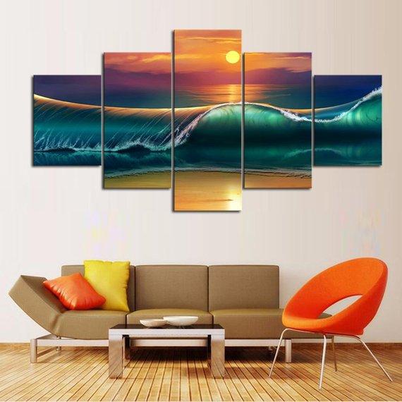 Emerald Wave – Nature Canvas Wall Art