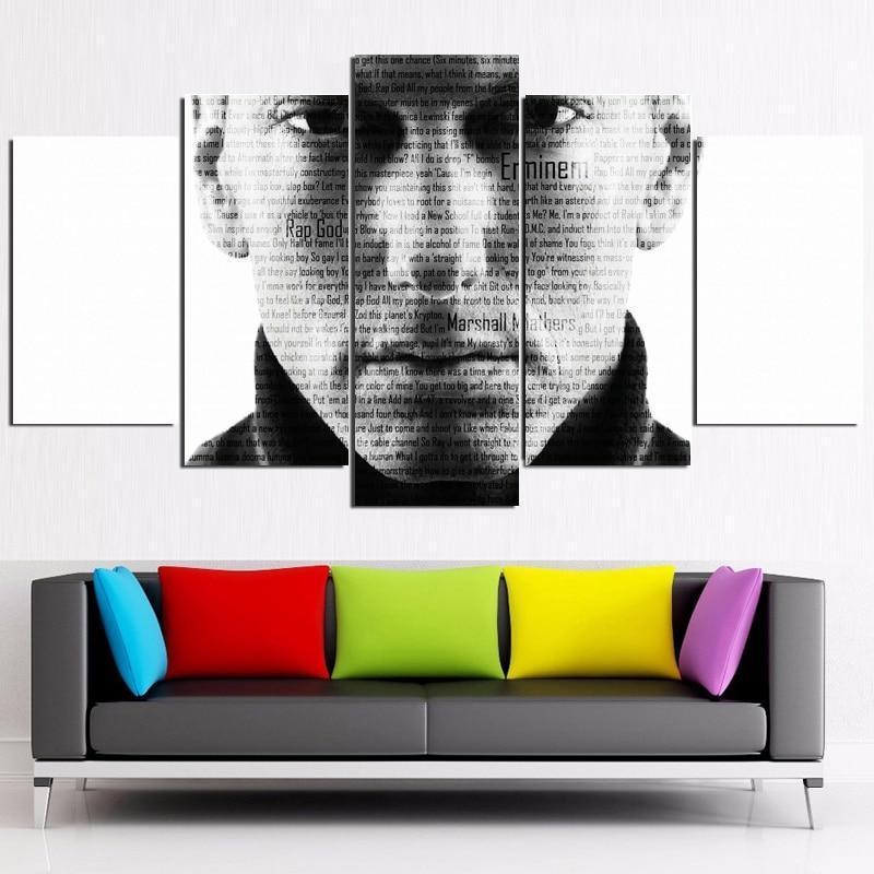 Eminem Black And White Celebrity – Canvas Wall Art