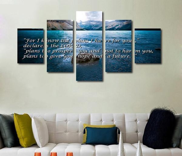 Eremiah 29:11 For I Know The Plans I Have For You Bible Verse On Multi Nature – Canvas Wall Art