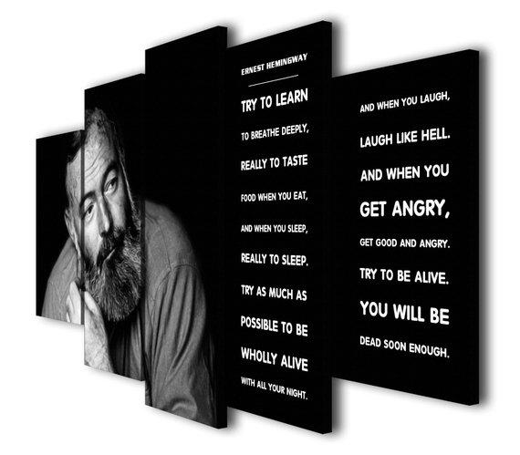 Ernest Hemingway – Famous Person Canvas Wall Art