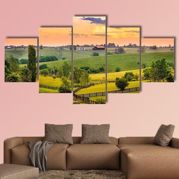 Evening Scene In Kentucky – Nature Canvas Wall Art