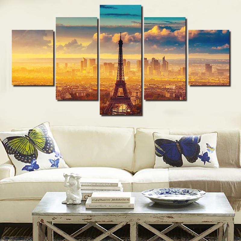 Evening Under Eiffel – Nature Canvas Wall Art