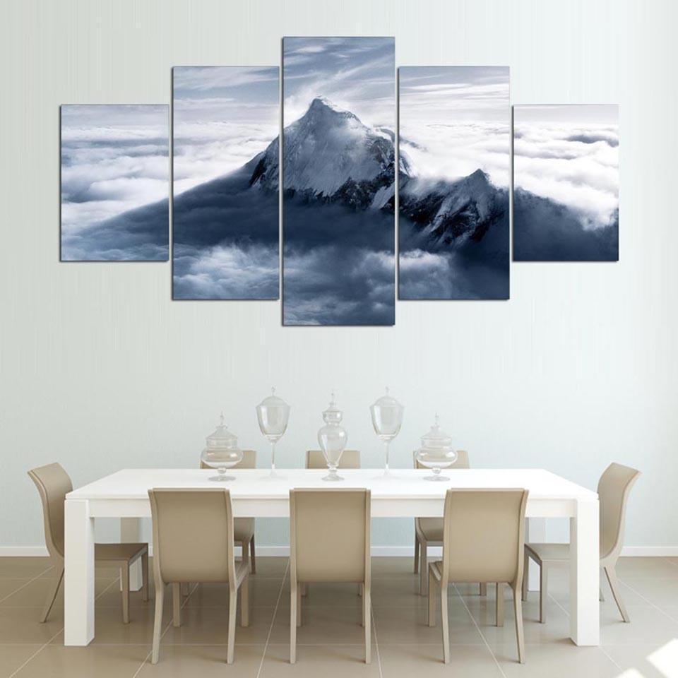 Everest Cross Creek Scenery – Nature Canvas Wall Art