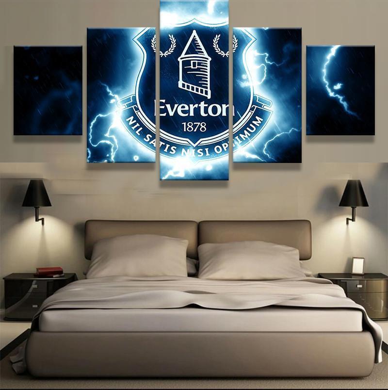 Everton Thunder Logo Soccer – Canvas Wall Art