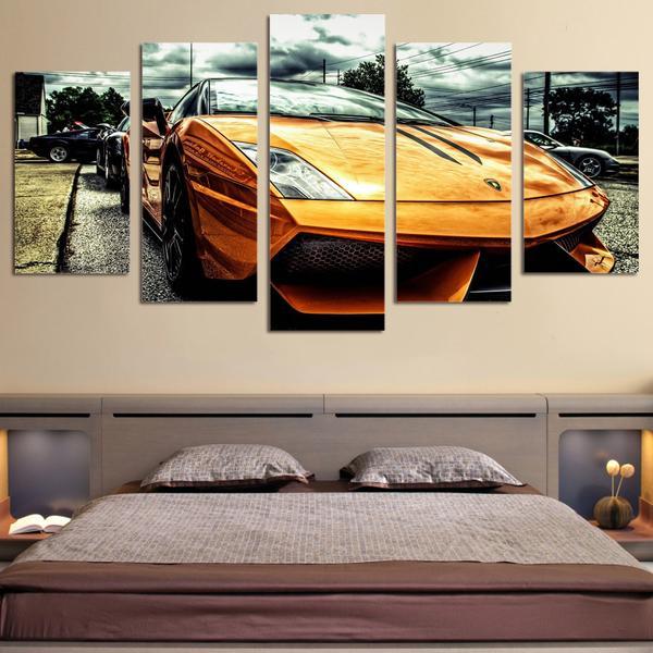 Exotic Orange Tangerine Lamborghini 01 – Automative Canvas Wall Art