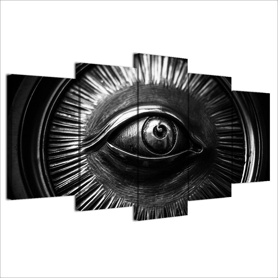 Eye In Car Wheel – Abstract Canvas Wall Art