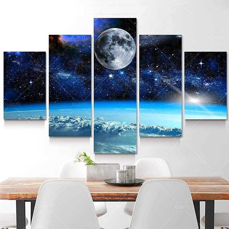 Eye On The Sky – Space Universe No Frame Canvas Wall Art