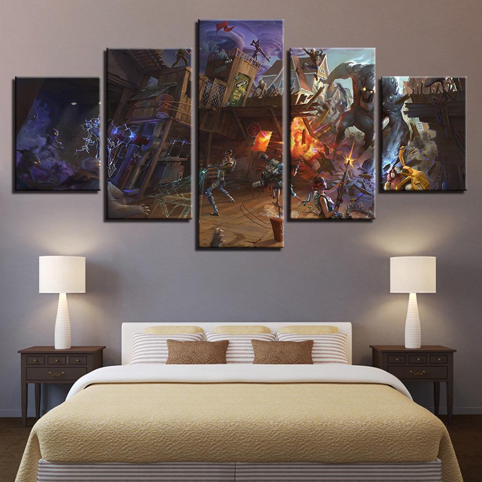 Fortnite Battle Royale Base Demolition 1 – Gaming Canvas Wall Art