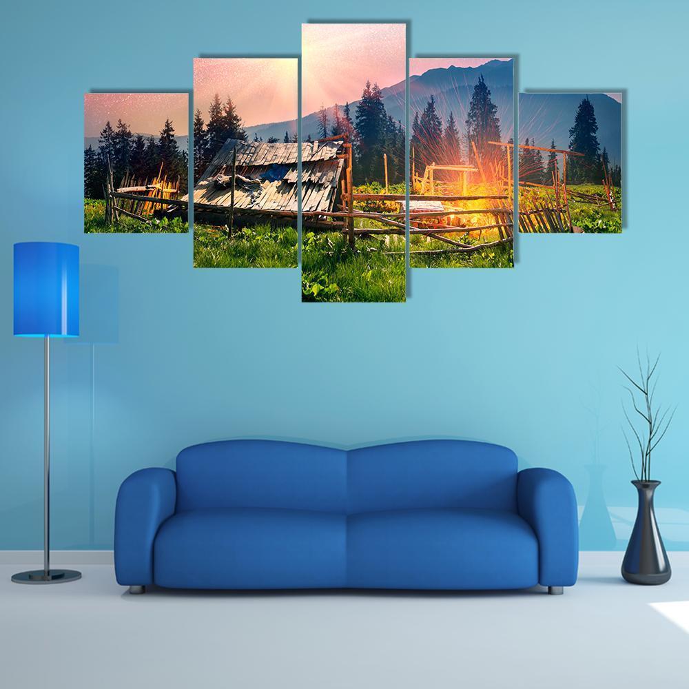 Fabulous Sunrise Over Mountains – Nature Canvas Wall Art