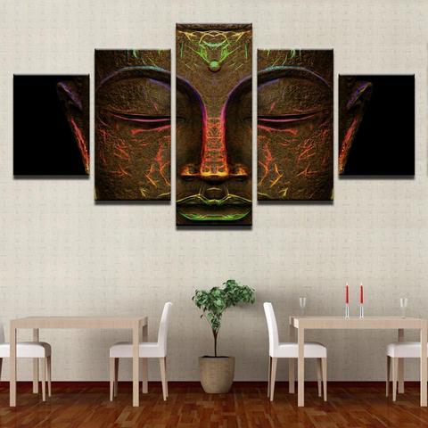 Faces Of Buddha – Religion Canvas Wall Art