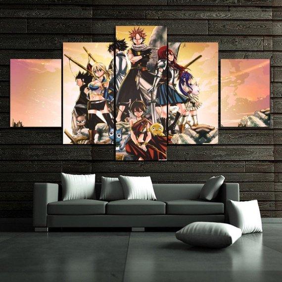 Fairy Tail Japanese Anime Canvas Wall Art