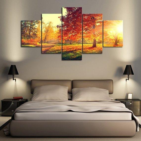 Fall Leaves Walk – Nature Canvas Wall Art