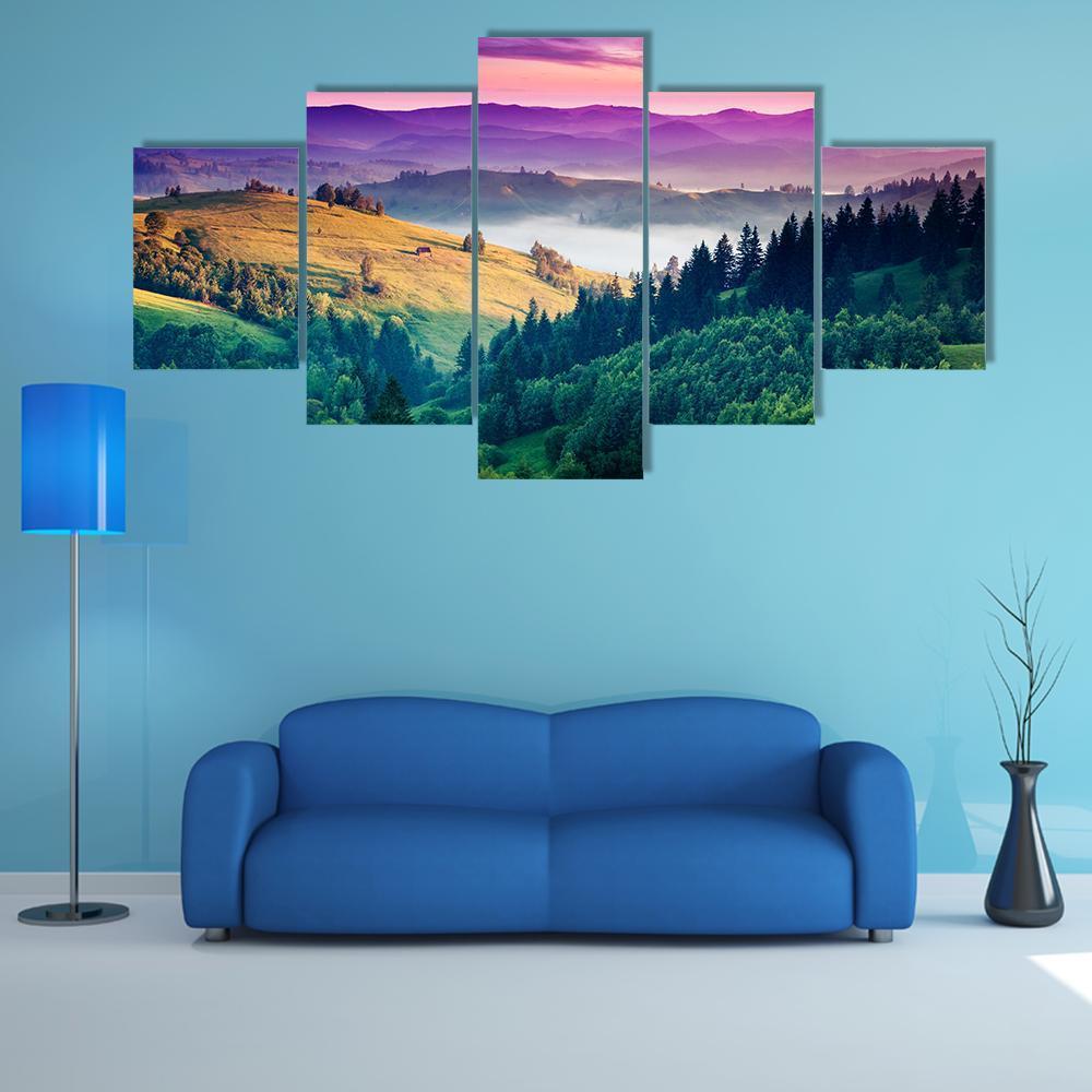 Fantastic Morning Mountain Landscape – Nature Canvas Wall Art