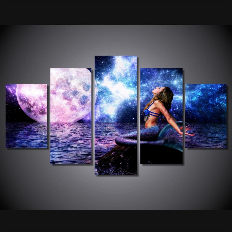 Fantastika Devushka Rusalka – Space Canvas Wall Art