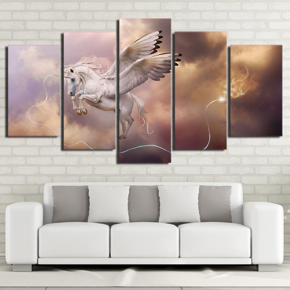 Fantasy Art Unicorn Pegasus Animal – Canvas Wall Art