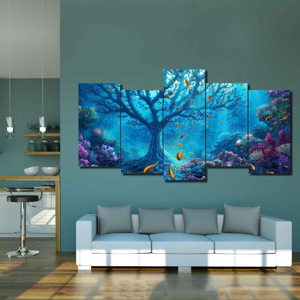 Fantasy Sea Underwater Animals – Ocean Canvas Wall Art