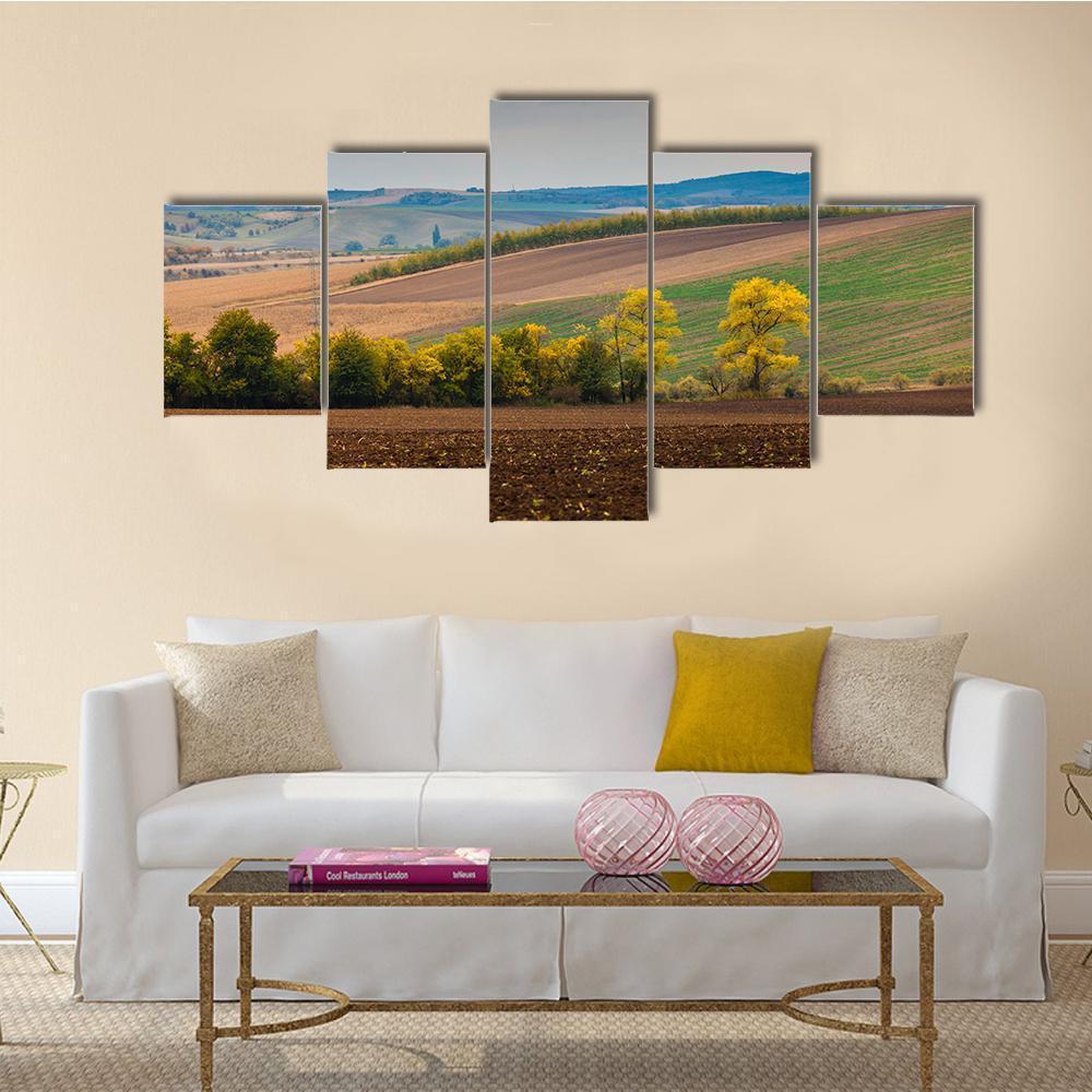 Farm Landscape In South Moravia – Nature Canvas Wall Art