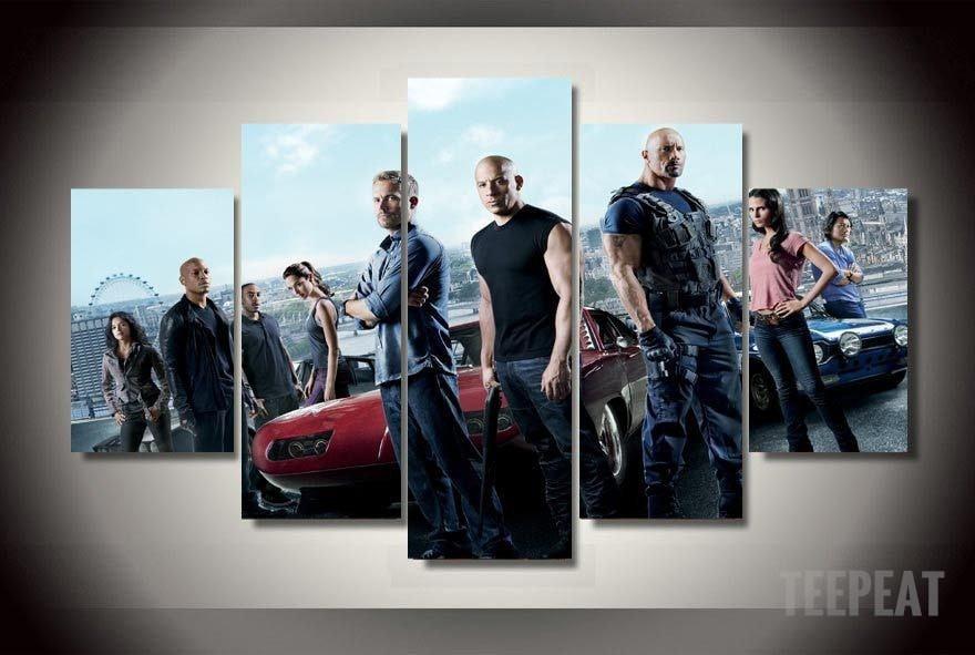 Fast And Furious 7 Team – Movie Canvas Wall Art