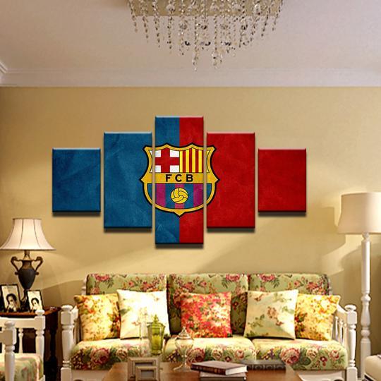 Fc Barcelona Logo Sport Canvas Wall Art