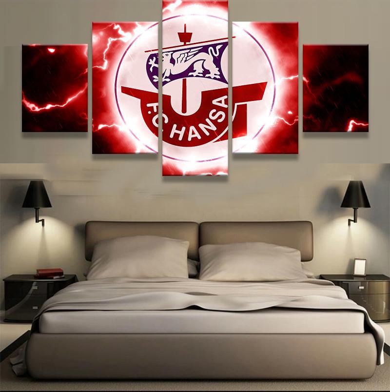 Fc Hansa Rostock Sports Football Team – Sport Canvas Wall Art