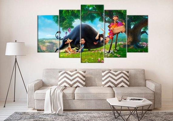 Ferdinand Kids Animated Movie – Cartoon Canvas Wall Art