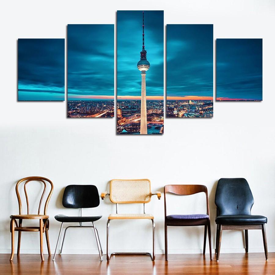 Fernsehturm Berlin Tv Tower – Nature Canvas Wall Art