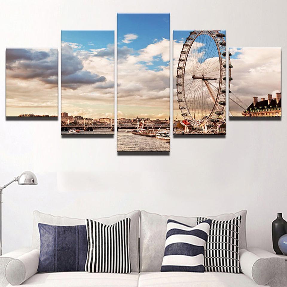 Ferris Wheel City – Nature Canvas Wall Art