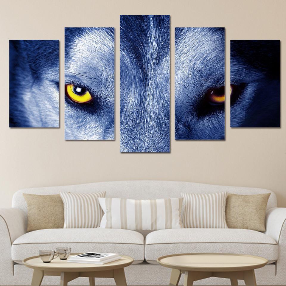 Fierce Wolf Eyes – Animal Canvas Wall Art