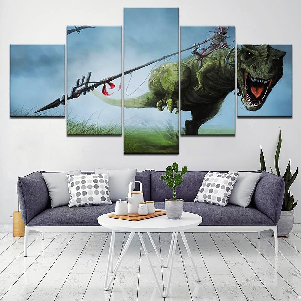 Fighting – Jurassic Park Canvas Wall Art