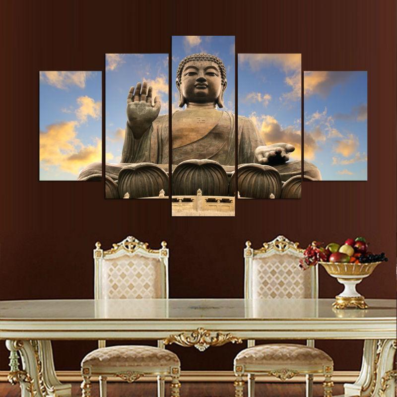 Figure Of Buddha Sky – Religion Canvas Wall Art