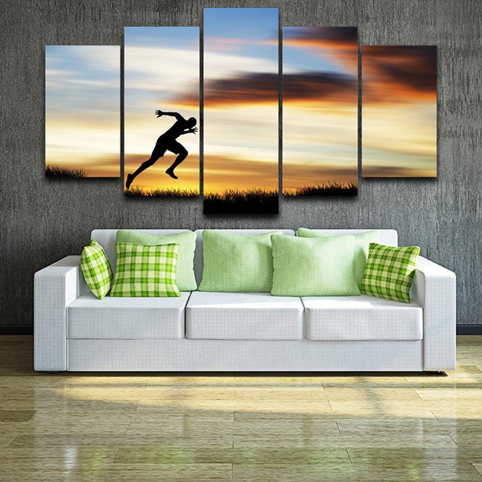 Figure Of Running Man – Sport Canvas Wall Art