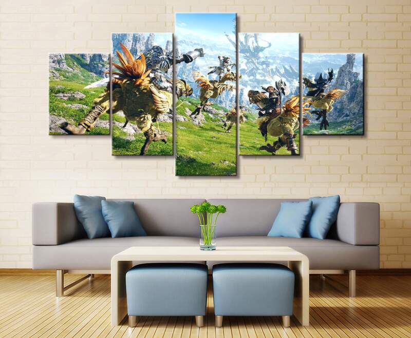 Final Fantasy Xiv Poster Gaming Canvas Wall Art