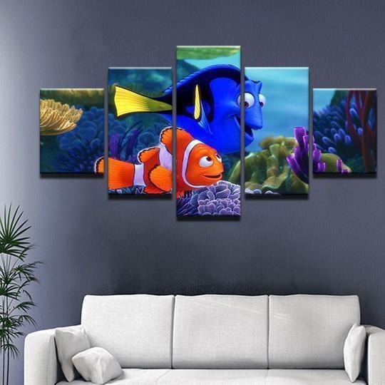 Finding Nemo Dory And Marlin Movie Canvas Wall Art