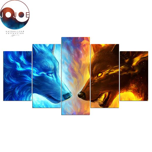 Fire And Ice By Jojoes – Abstract Canvas Wall Art