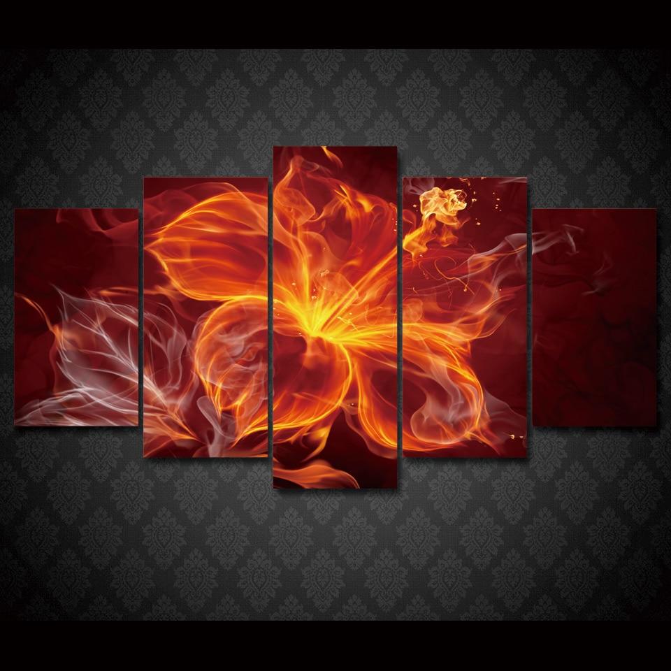 Fire Flower 1 – Abstract Canvas Wall Art